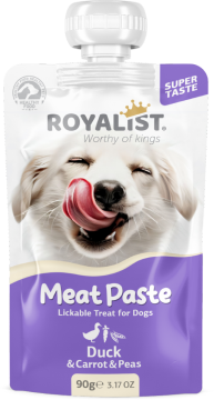 03753 ROYALIST  MEAT PASTE DOG DUCK & CARROT & PEAS 90 GR