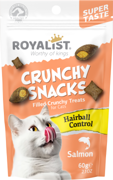 03743 ROYALIST CRUNCHY SNACKS SALMON /HAİRBALLCONTROL 60 GR