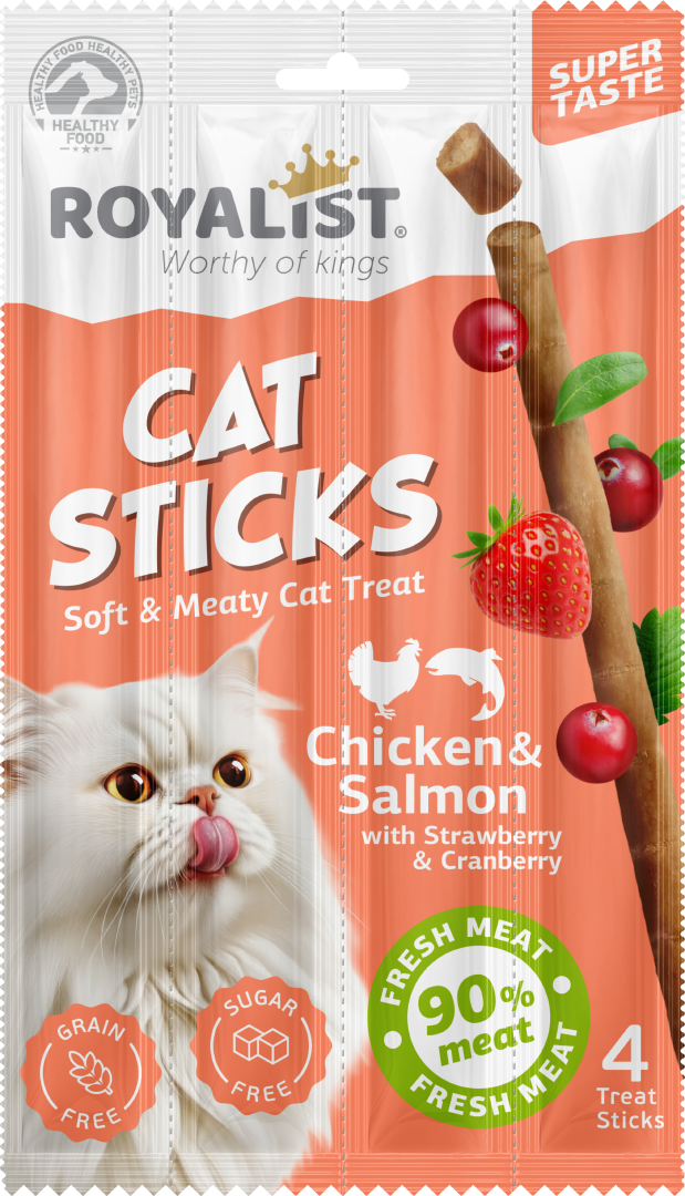 04118 ROYALIST CAT STİCKS / CHİCKEN & SALMON 4x5 GR