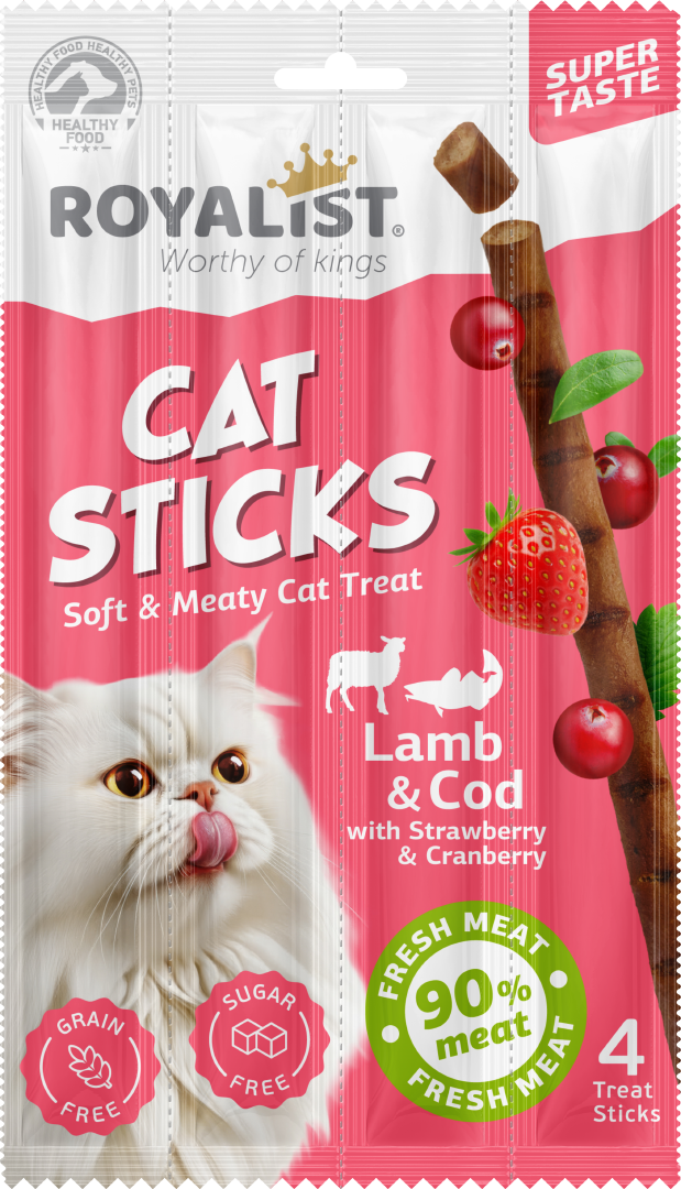 04117 ROYALIST CAT STİCKS / LAMB & COD 4x5 GR