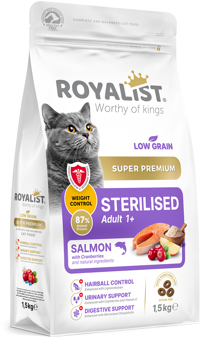 04062 Royalist Adult Cat Food  Sterilised Salmon 1,5 KG