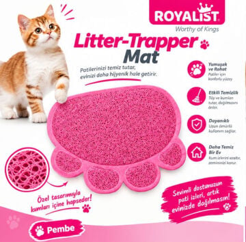 04070 ROYALIST PATİ DESENLİ KEDİ TUVALET PASPASI 47x40 CM